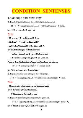 Lý thuyết & Bài tập Condition sentenses